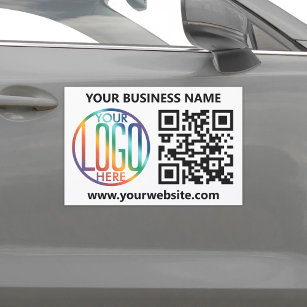 Your Company Logo & QR Code Business Promotional Car Magnet