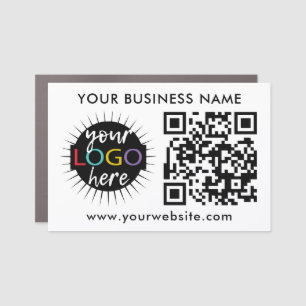 Your Company Logo & QR Code Business Promotional Car Magnet