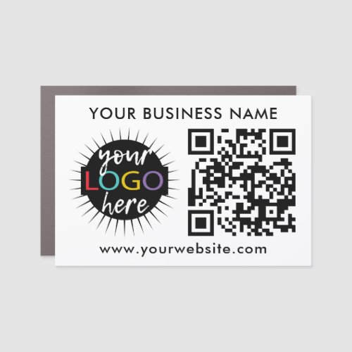 Your Company Logo  QR Code Business Promotional Car Magnet