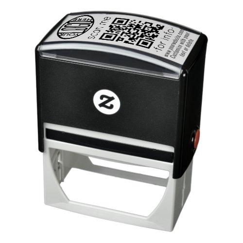 Your Company Logo  QR Code Business Promotional Self_inking Stamp