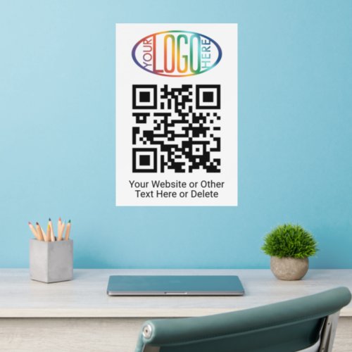 Your Company Logo  QR Code Business Promotional Wall Decal