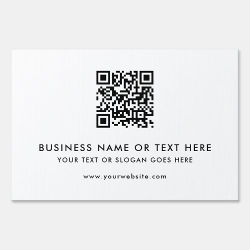Your Company Logo QR Code Elegant Best Yard Sign