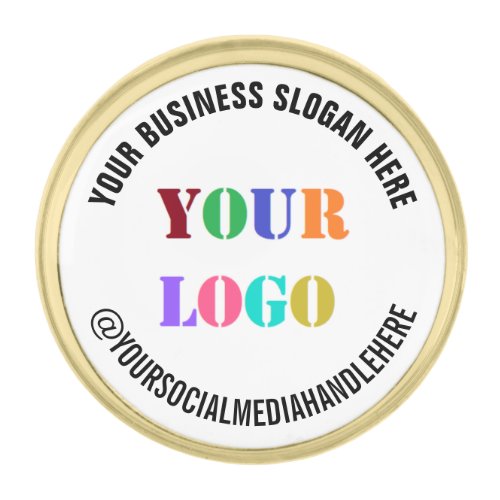 Your Company Logo Social Media Lapel Pin Example