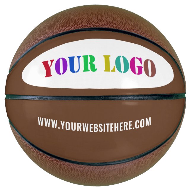 Your Company Logo Text Branded Basketball Template (Front)