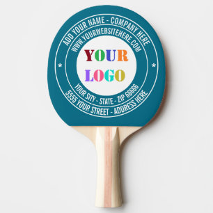Your Company Logo Text Branded Ping Pong Paddle