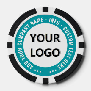 Your Company Logo Text Branded Poker Chips Example