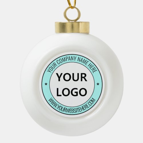 Your Company Logo Text Business Christmas Ornament