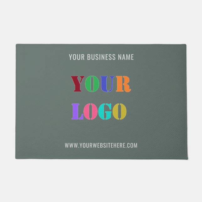 Your Company Logo Text Business Doormat Template (Front)