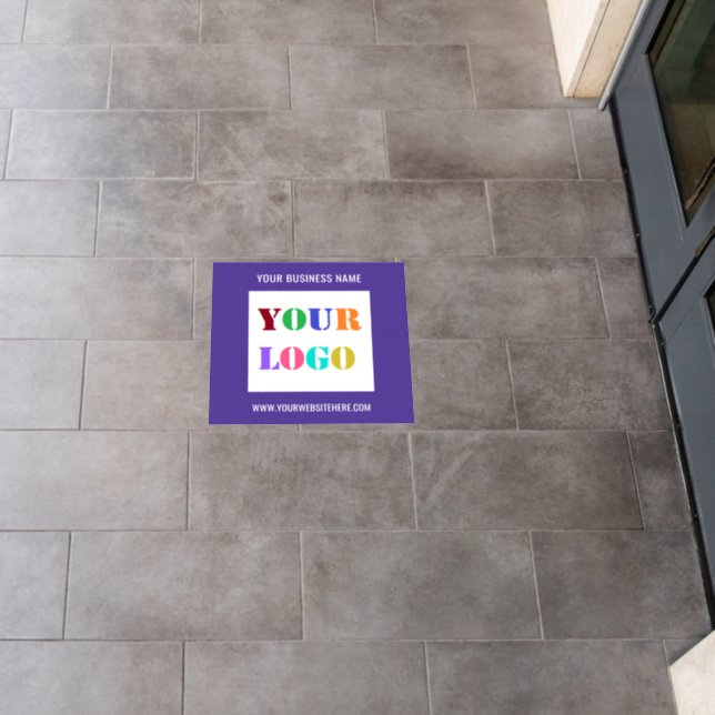 Your Company Logo Text Business Floor Decals (Restaurant)