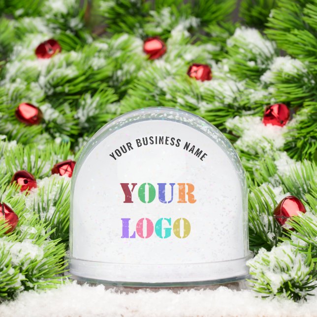 Your Company Logo Text Business Gift Snow Globes (Christmas)