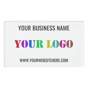 Your Company Logo Text Business Name Tag Template