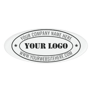 Your Company Logo Text Business Name Tag Template