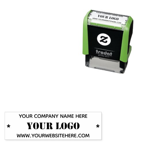 Your Company Logo Text Business Self_inking Stamp