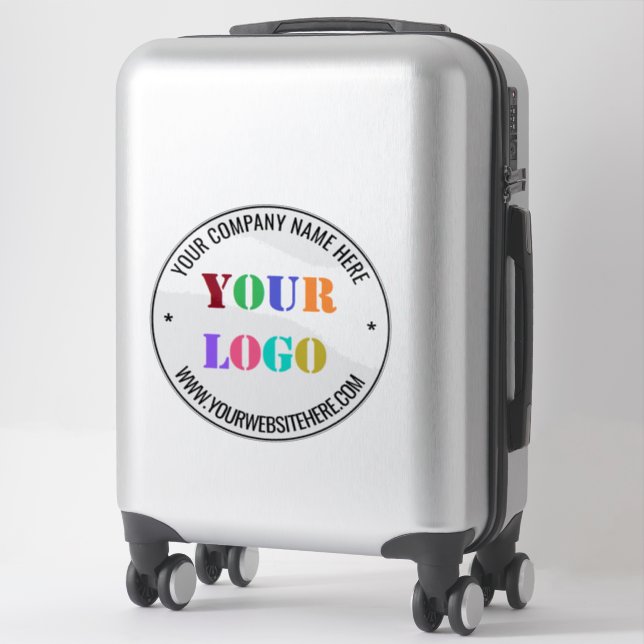 Your Company Logo Text Business Stickers Texmplate (Suitcase)