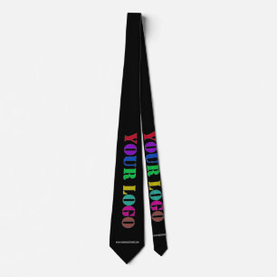 Your Company Logo Text Business Tie Custom Color
