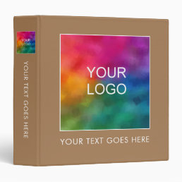 Your Company Logo Text Here Brown Personalized 3 Ring Binder