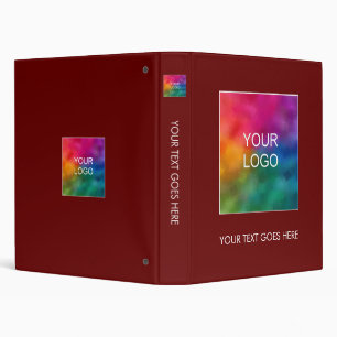Your Company Logo Text Here Trendy Promotional 3 Ring Binder