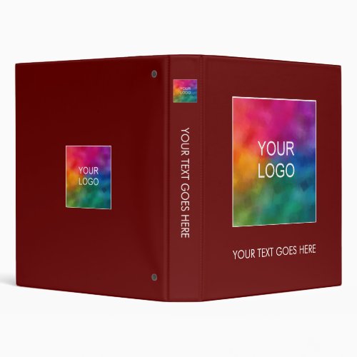 Your Company Logo Text Here Trendy Promotional 3 Ring Binder
