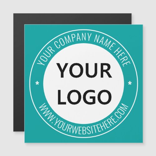 Your Company Logo Text Magnetic Business Card