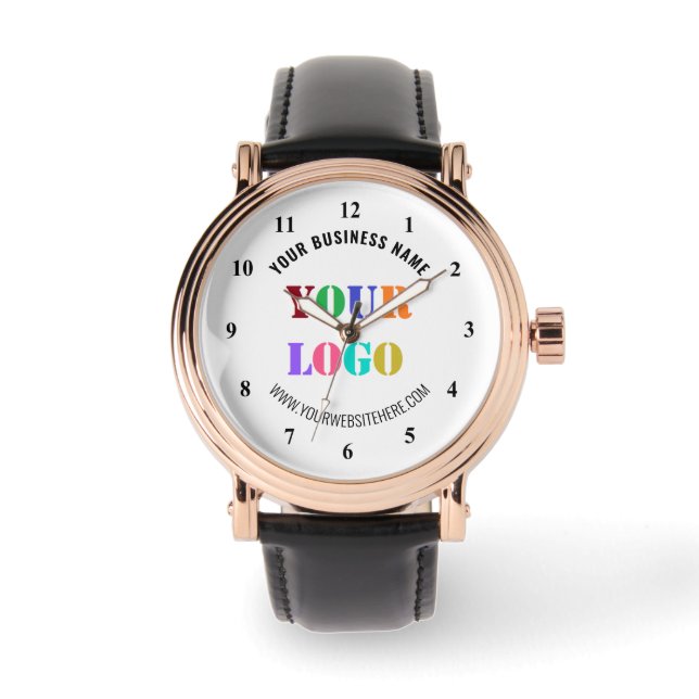 Your Company Logo Text Promotional Watch Example (Front)