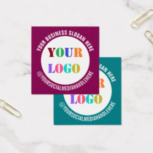 Your Company Logo Text Social Media Business Cards