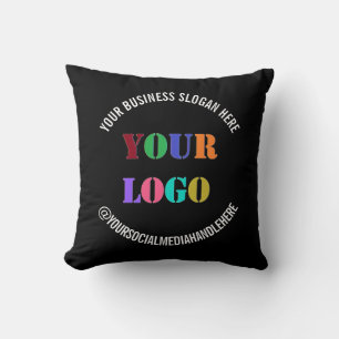 Your Company Logo Text Social Media Pillow Example