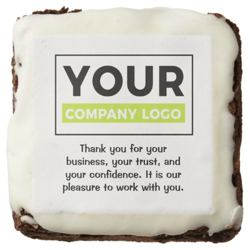 Your Company Logo Thank You for Business Customer  Brownie