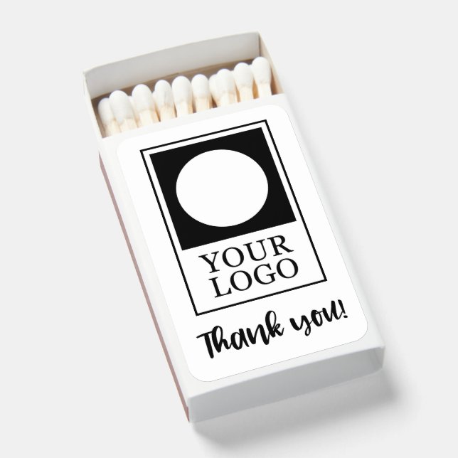 Your Company Logo Thank You Matchboxes (Front Open)