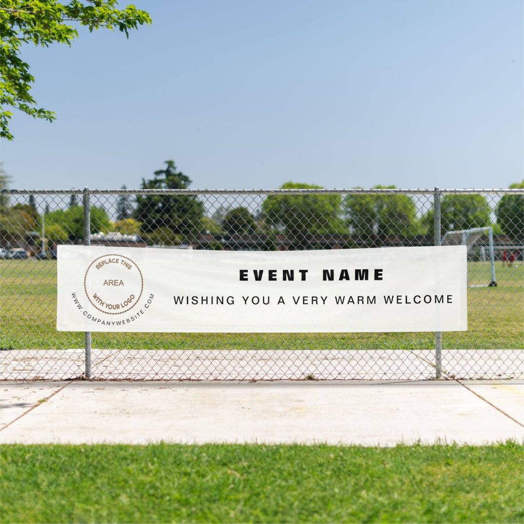 Your Company Logo Website Business Event Welcome Banner | Zazzle