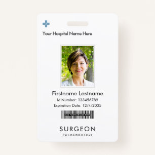 Your Company Logo White Modern Name Tag Badges