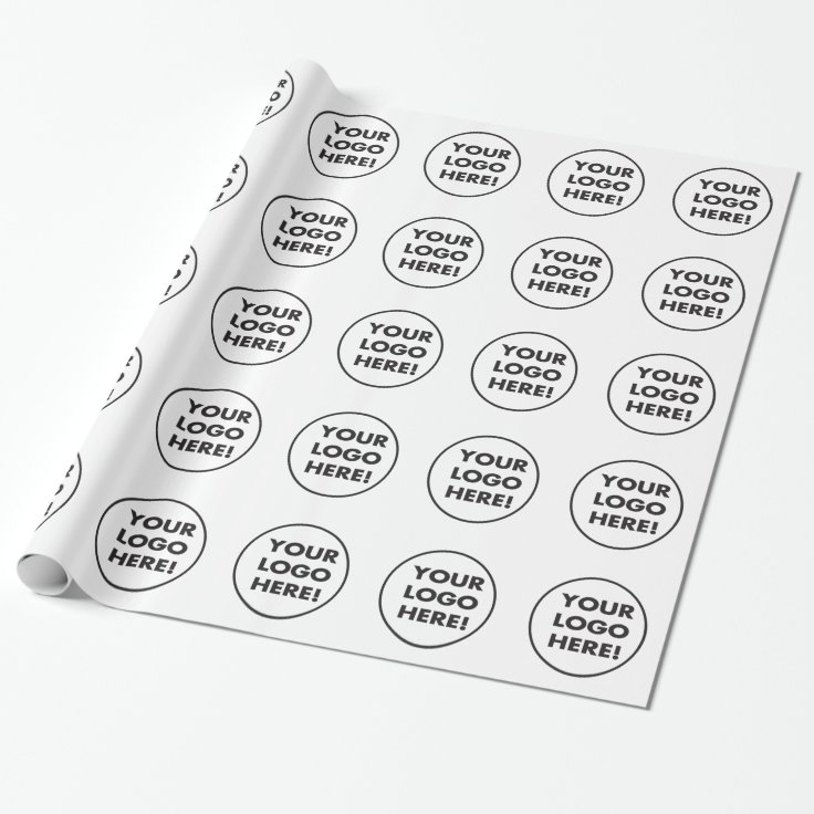 Your Company Logo Wrapping Paper Zazzle