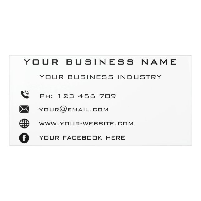 Your Company Name Office Personalized Door Sign (Classic Front)