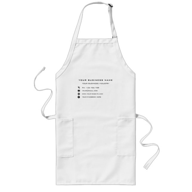 Your Company Name Text Personalized Apron Template (Front)