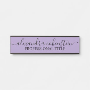 Your Company Office Door Sign Lavender Purple