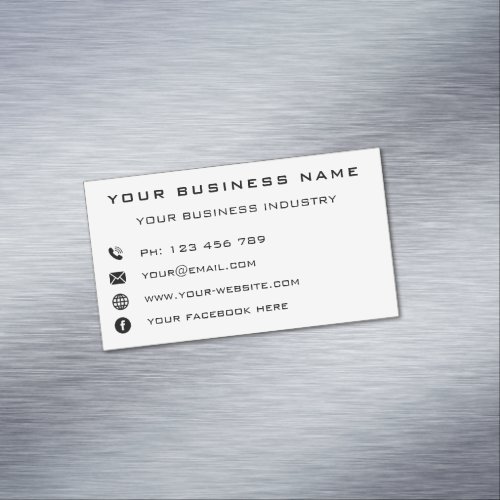 Your Company Personalized Business Card Magnet