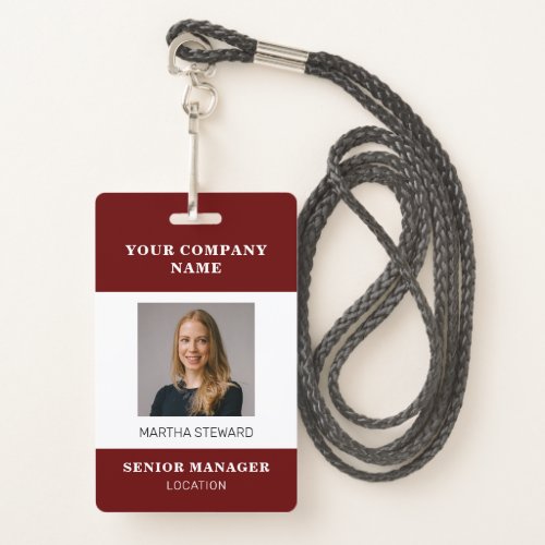 Your Company Photo id Badge