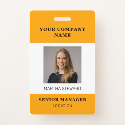 Your Company Photo id ID Badge