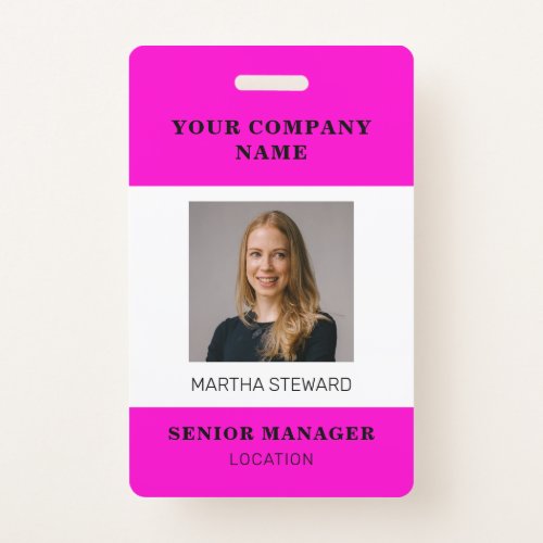 Your Company Photo id ID Badge