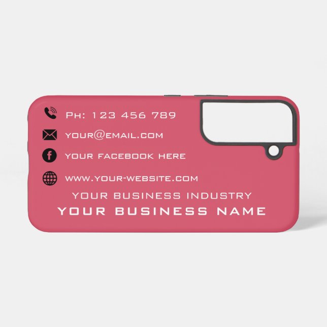 Your Company Promotional Business Card Design Samsung Galaxy Case (Back Horizontal)