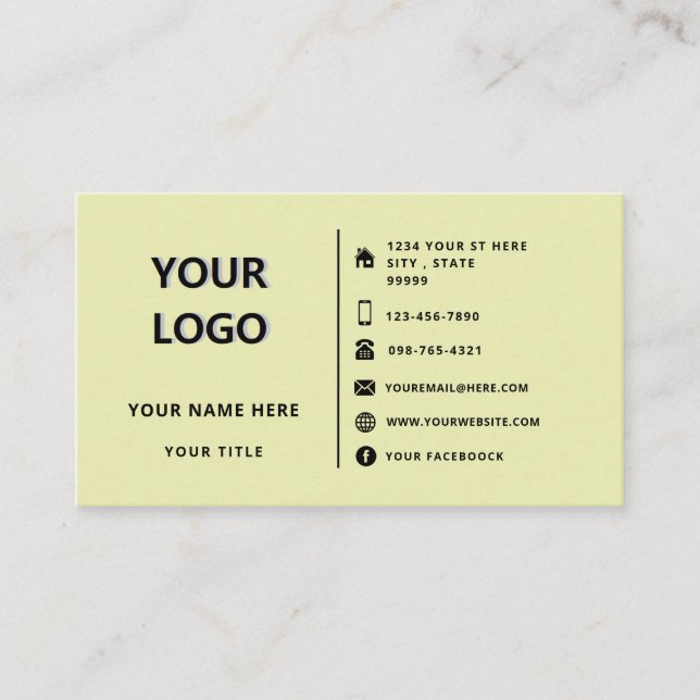 Your Company Promotional Business Cards Template (Front)