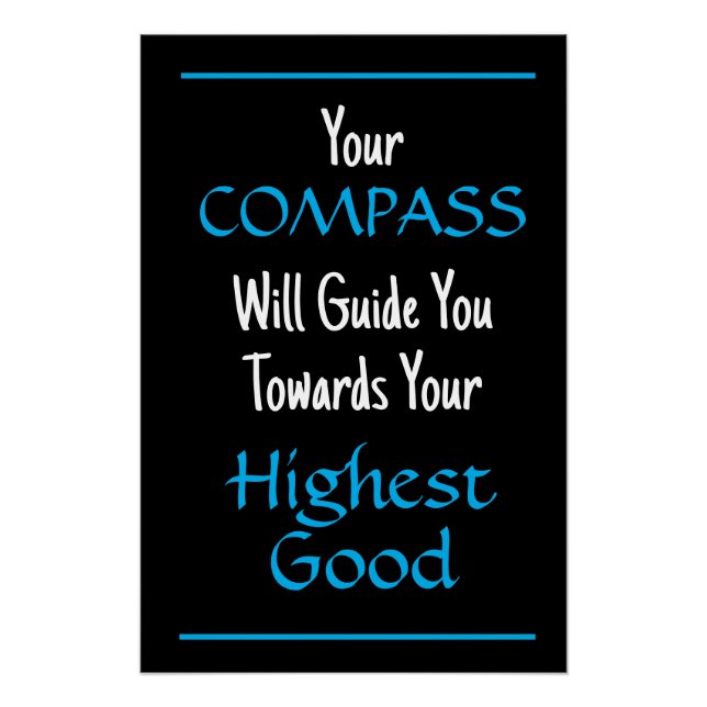 "Your COMPASS Will Guide You..." Phrase  Poster (Front)