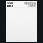 Your Comppany Info Business Letterhead Template<br><div class="desc">Custom Colors and Fonts - Design Your Own Simple Business Letterhead with Logo - Add Your Logo - Image - Photo or QR Code / Name - Company / Contact Information / More - Choose / add your favorite elements / background text colors / fonts / size ! ( Select...</div>