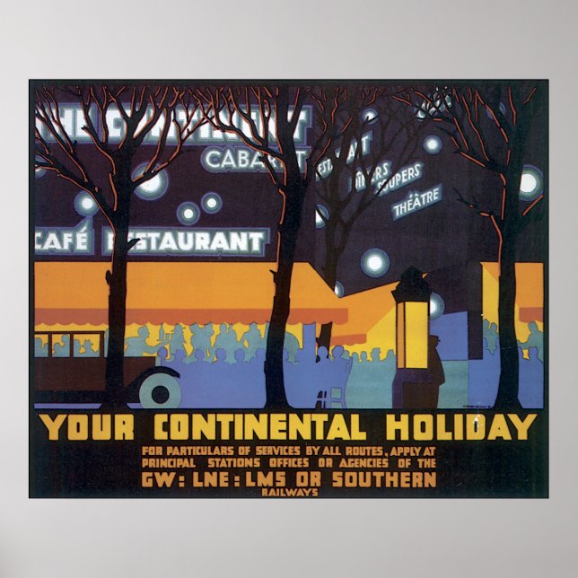 Your Continental Holiday Poster (Front)