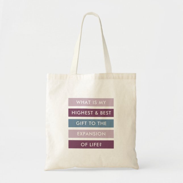 Your Contribution to Life Motivational Tote Bag (Front)