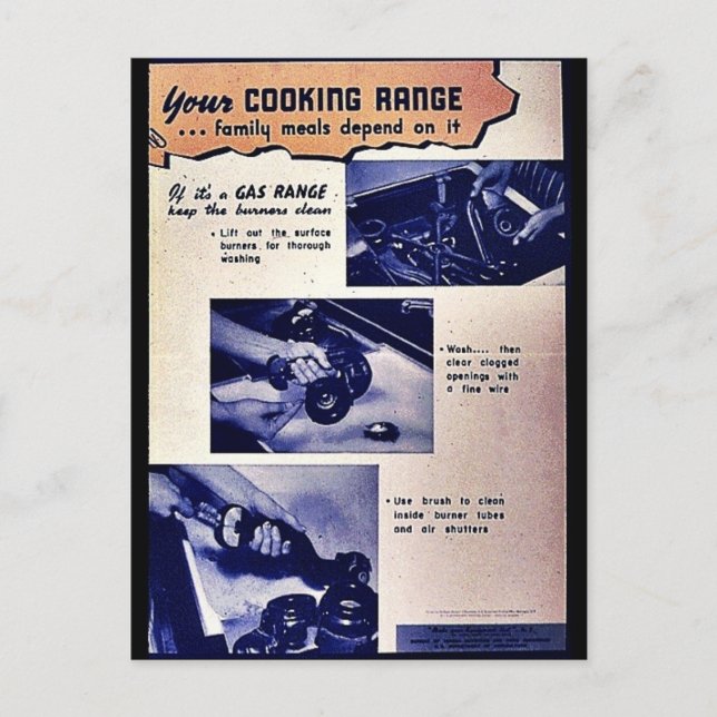 Your Cooking Range Postcard (Front)