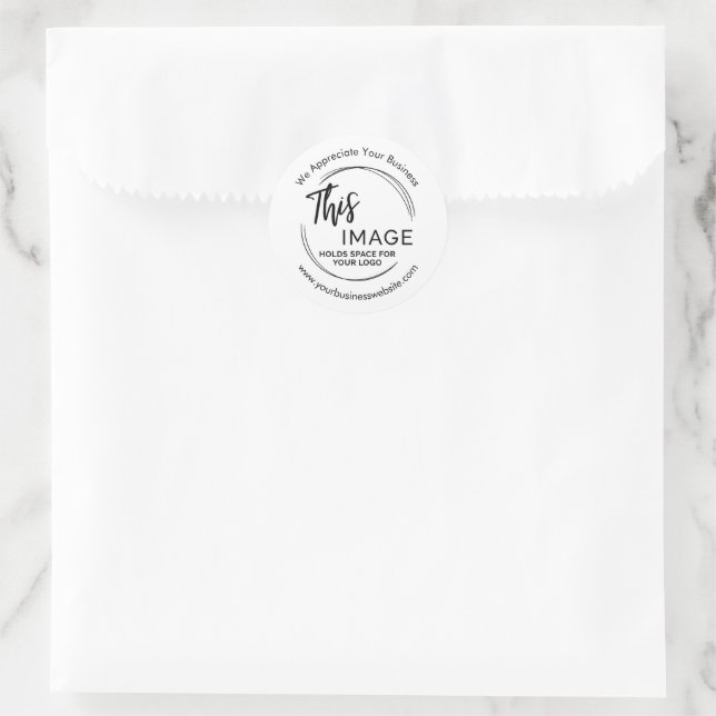 Your Corporate Logo Business Customer Appreciation Classic Round Sticker (Bag)