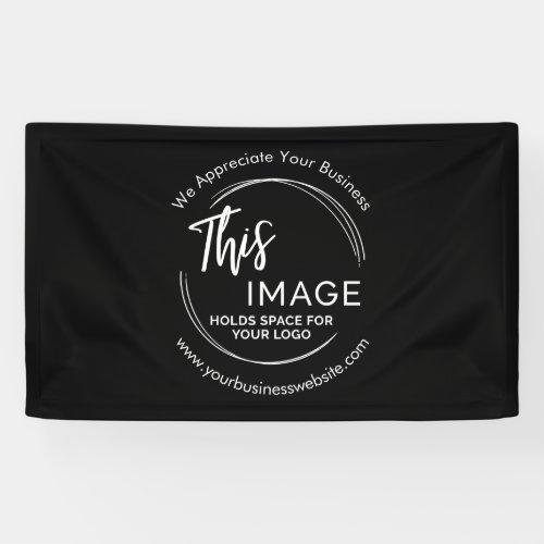 Your Corporate Logo Business Marketing Black Banner