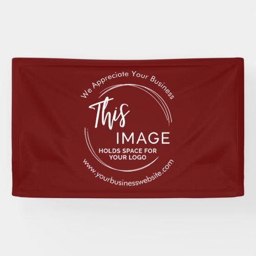 Your Corporate Logo Business Marketing Burgundy Banner