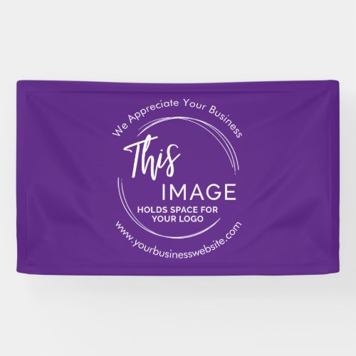 Your Corporate Logo Business Marketing Purple Banner