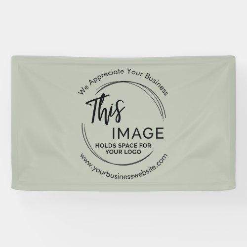 Your Corporate Logo Business Marketing Sage Green Banner